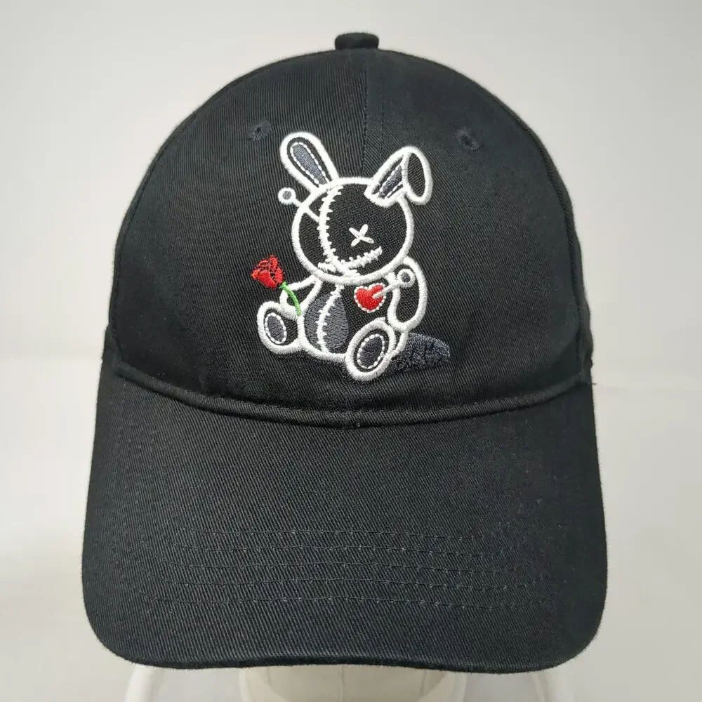 BKYS Baseball Cap Hat Black One Size Lucky Charm Rabbit Red Underbrim Graphic